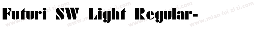 Futuri SW Light Regular字体转换